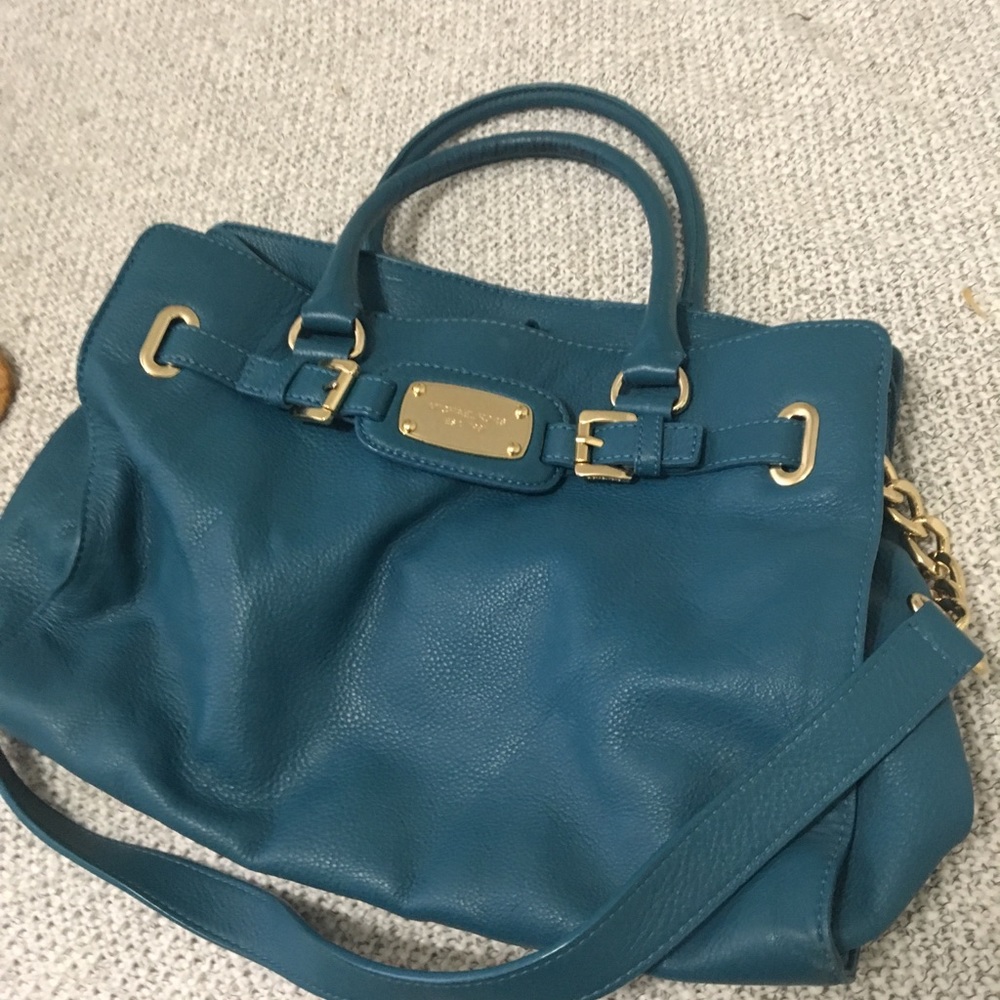 Teal Michael Kors purse